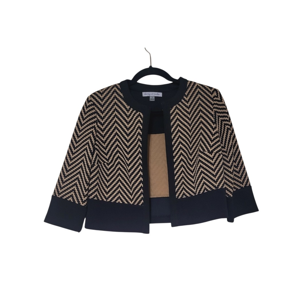 danny and nicole 2 Piece Set- Jacket-Dress S 4 New‎ Career - Black/ Tan Chevron - Picture 13 of 13